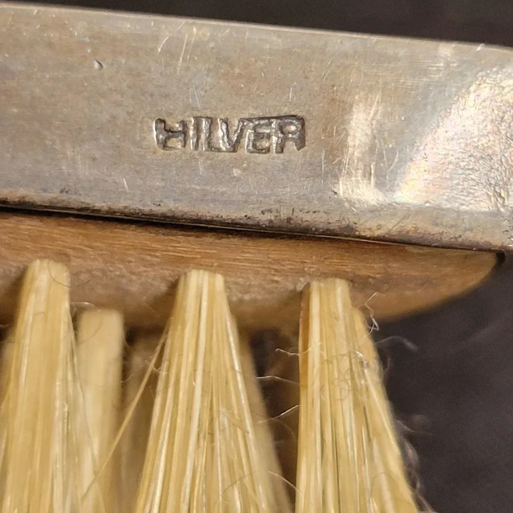 2pc Vintage Silver Hair/Cloth Brushes.